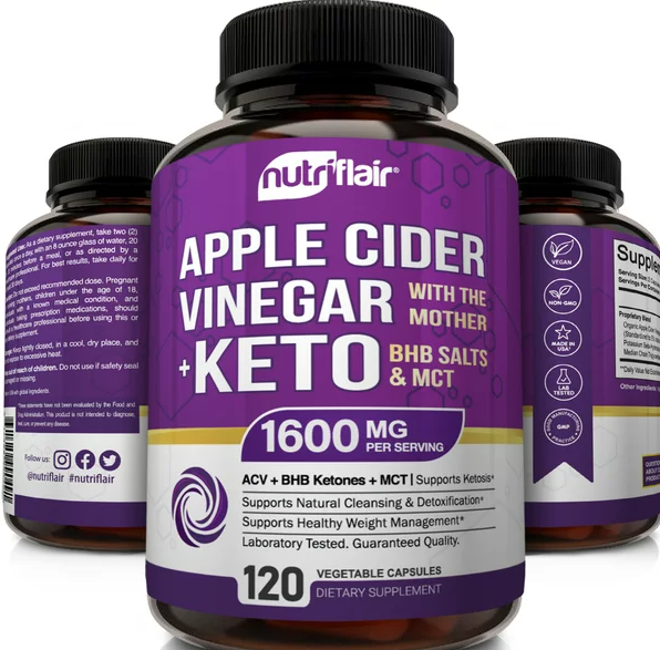 NutriFlair Apple Cider Vinegar Keto Diet Pills - Best Keto Diet Pills for Losing Weight, Does Walmart Sell Keto Diet Pills? 5 Keto Diet Pills At Walmart
